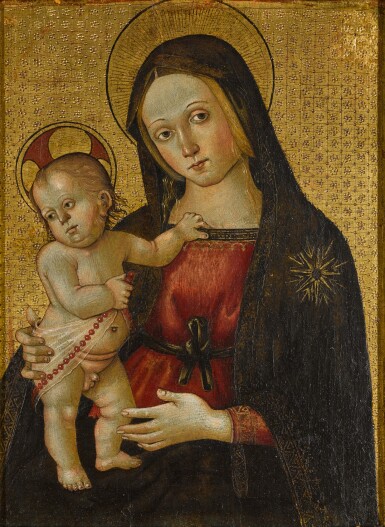 View full screen - View 1 of Lot 24. MASTER OF THE ORTE MADONNA | THE VIRGIN AND CHILD.