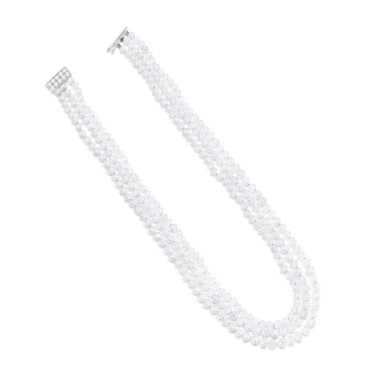 View full screen - View 1 of Lot 243. Collier diamants | Diamond necklace .