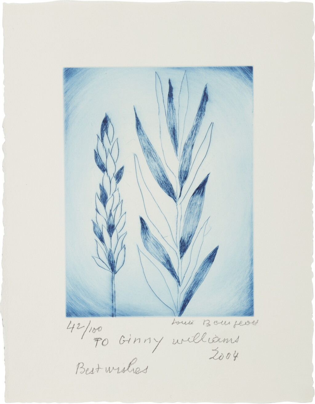 View full screen - View 1 of Lot 63. LOUISE BOURGEOIS | UNTITLED (HOLIDAY LAUREL) (MOMA 126).