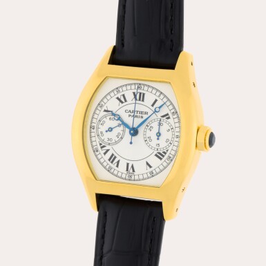 View full screen - View 1 of Lot 49. Tortue Monopoussoir 'CPCP', Reference 2356 | A yellow gold single-pusher chronograph wristwatch | Circa 2005.