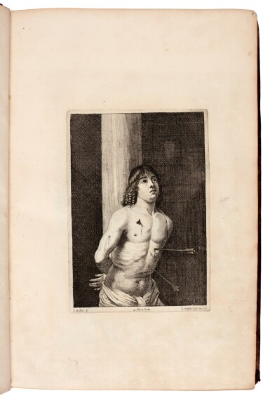 View full screen - View 1 of Lot 212. Teniers | Theatrum pictorium, Brussels, 1660, contemporary calf with the arms of Archduke Leopold Wilhelm.