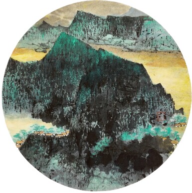 View full screen - View 1 of Lot 938. 王己千 山水 ─ 戊辰八月 | Wang Jiqian, Lush Mountains Scenery.