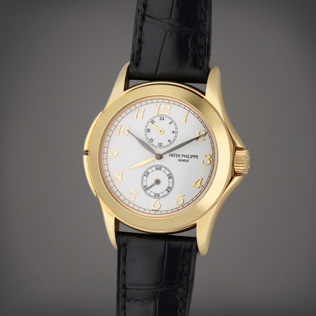 View full screen - View 1 of Lot 20. Reference 5134J-001 Travel Time | A yellow gold dual time wristwatch with 24-hour indication, Circa 2010.