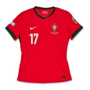 View full screen - View 1 of Lot 33. Rafael Leão 2024 Portugal National Team Match Worn Shirt.