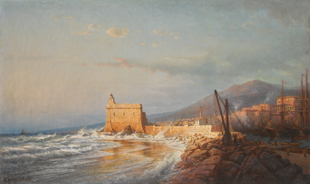 View full screen - View 1 of Lot 4. ALEXEI PETROVICH BOGOLIUBOV | Sunset in Stormy Weather, Menton.