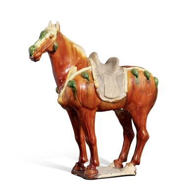 View full screen - View 1 of Lot 3303. A sancai-glazed pottery horse | 三彩馬.
