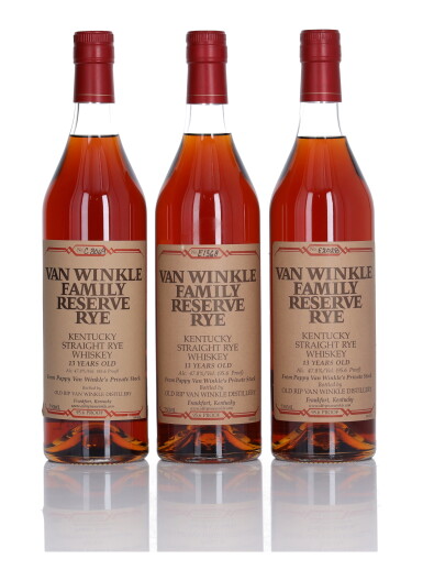 View full screen - View 1 of Lot 135. Van Winkle 13 Year Old Family Reserve Rye 95.6 Proof NV (3 Bottles 75cl).