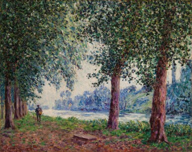 View full screen - View 1 of Lot 247. Coin des Promenades à Nemours, temps gris.