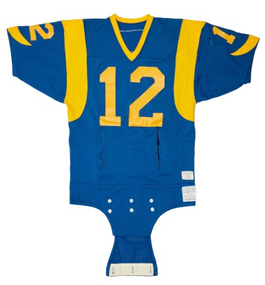 View full screen - View 1 of Lot 20. Joe Namath 1977 ‘Final Touchdown Pass’ Game Worn Los Angeles Rams Jersey.