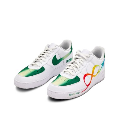 View full screen - View 1 of Lot 40. Doc Rivers Milwaukee Bucks 2023-2024 Game Worn and Signed Custom Air Force 1s | To The Max Foundation .