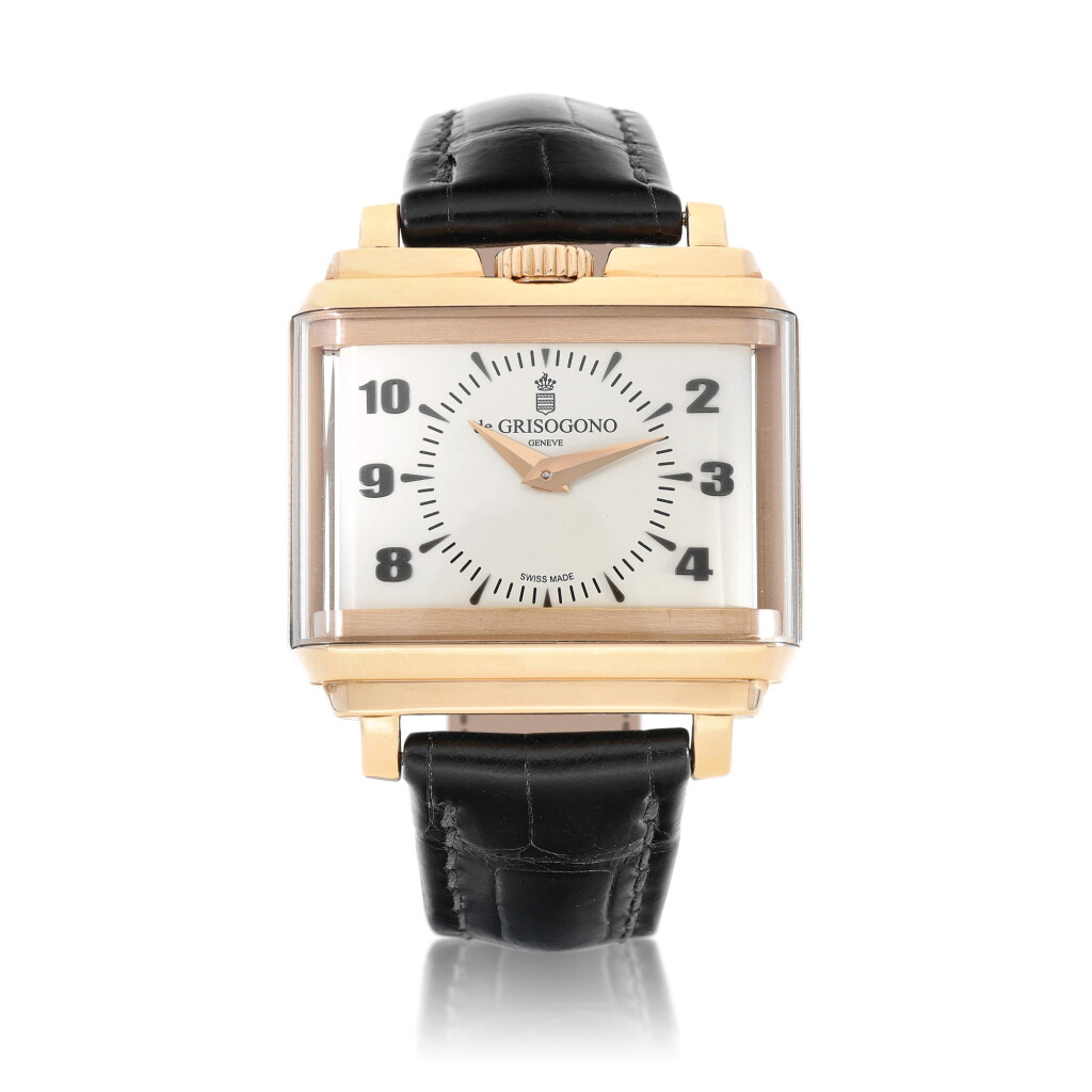 View full screen - View 1 of Lot 9287. de Grisogono | New Retro, A pink gold wristwatch, Circa 2019 | New Retro 粉紅金腕錶,約2019年製.