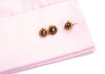 PAIR OF GARNET AND DIAMOND CUFFLINKS, MID 19TH CENTURY
