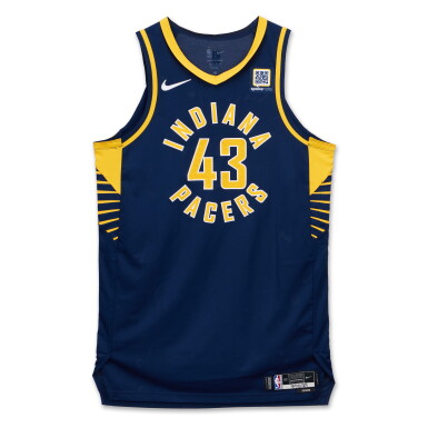 View full screen - View 1 of Lot 9. Pascal Siakam Indiana Pacers 2024-2025 Game Worn Icon Edition Jersey | Double-Double.