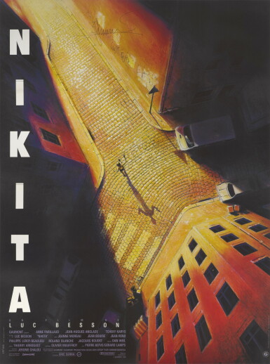 View full screen - View 1 of Lot 69. NIKITA (1990) POSTER, FRENCH, SIGNED BY LUC BESSON.