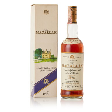 View full screen - View 1 of Lot 9321. The Macallan 18 Year Old 43.0 abv 1973 (1 BT75).
