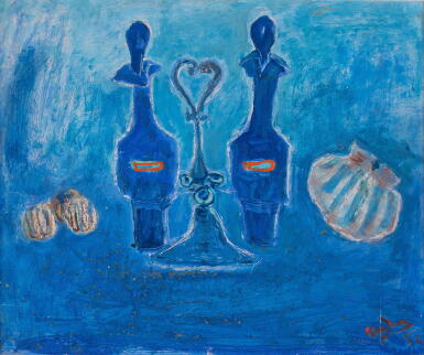 View full screen - View 1 of Lot 63. Still Life in Blue.
