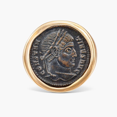 View full screen - View 1 of Lot 1261. Ancient Coin and Gold ‘Monete’ Ring | 寶格麗 | 古幣 配 K金 ‘Monete’ 戒指.