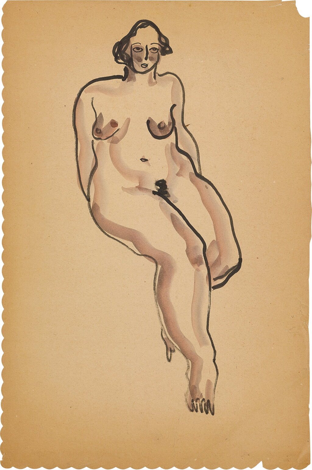 View full screen - View 1 of Lot 746. Sanyu 常玉 | Femme nue assise 坐姿裸女.