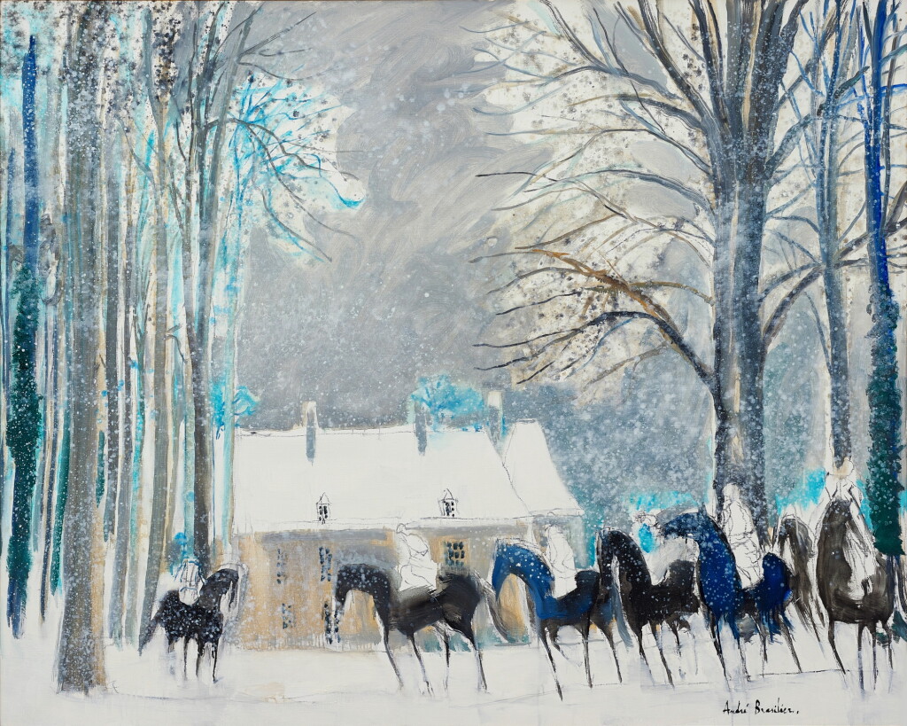 View full screen - View 1 of Lot 910. André Brasilier 安德烈・布拉吉利 | Hiver à Loupeigne 盧佩涅的冬天.