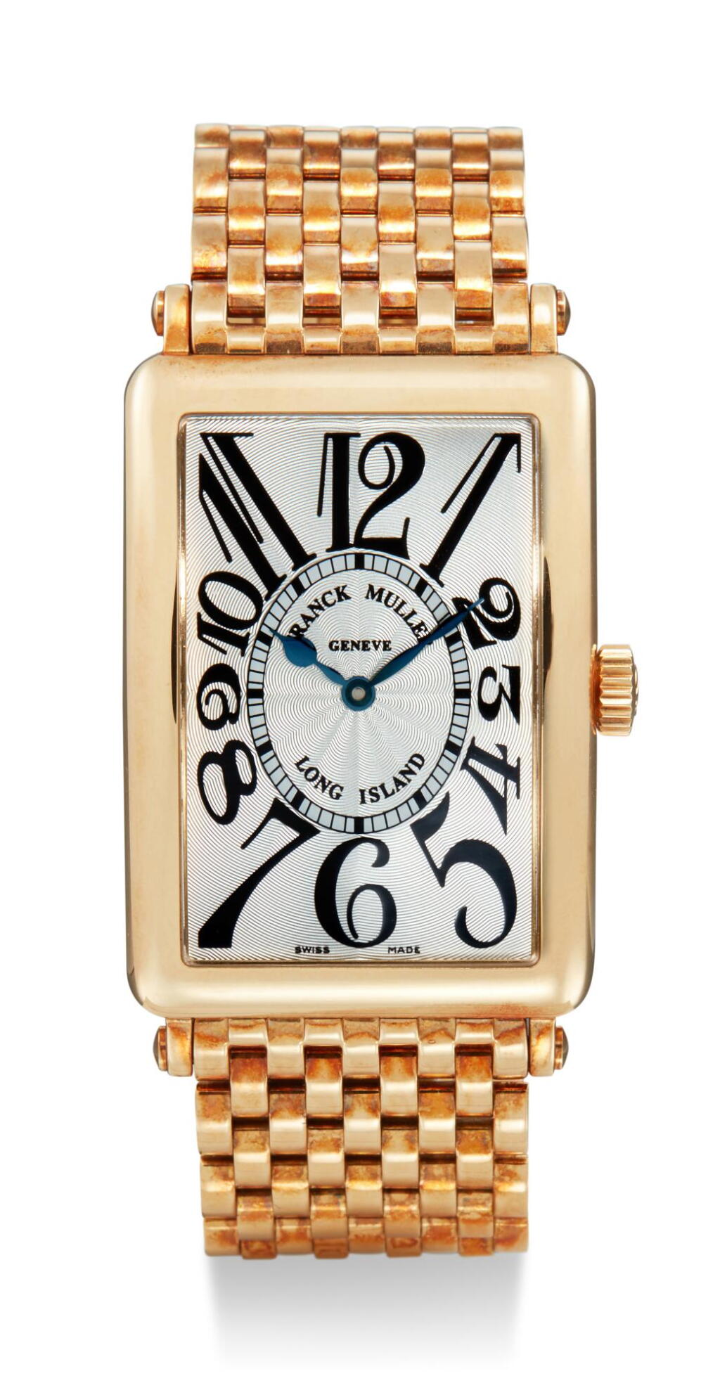 View full screen - View 1 of Lot 8139. FRANCK MULLER | LONG ISLAND, REFERENCE 1000SCOH 3N, A YELLOW GOLD WRISTWATCH WITH BRACELET, CIRCA 2005.