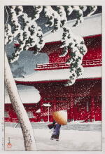 Kawase Hasui (1883-1957) | Zojo-ji Temple in Shiba (Shiba Zojoji) | Taisho period, early 20th century