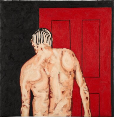 View full screen - View 1 of Lot 387. Self Portrait with Door.