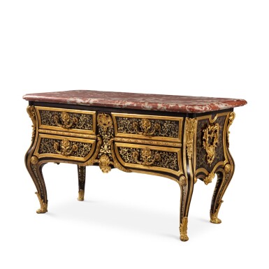 View full screen - View 1 of Lot 26. An important Louis XIV marquetry commode, circa 1710-1720, attributed to BVRB I.