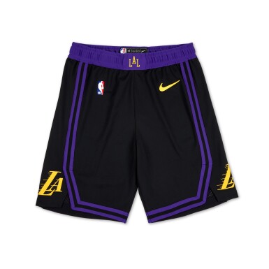 View full screen - View 1 of Lot 48. Jalen Hood-Schifino Los Angeles Lakers 2023-2024 In-Season Tournament Quarterfinals Game Issued City Edition Shorts .