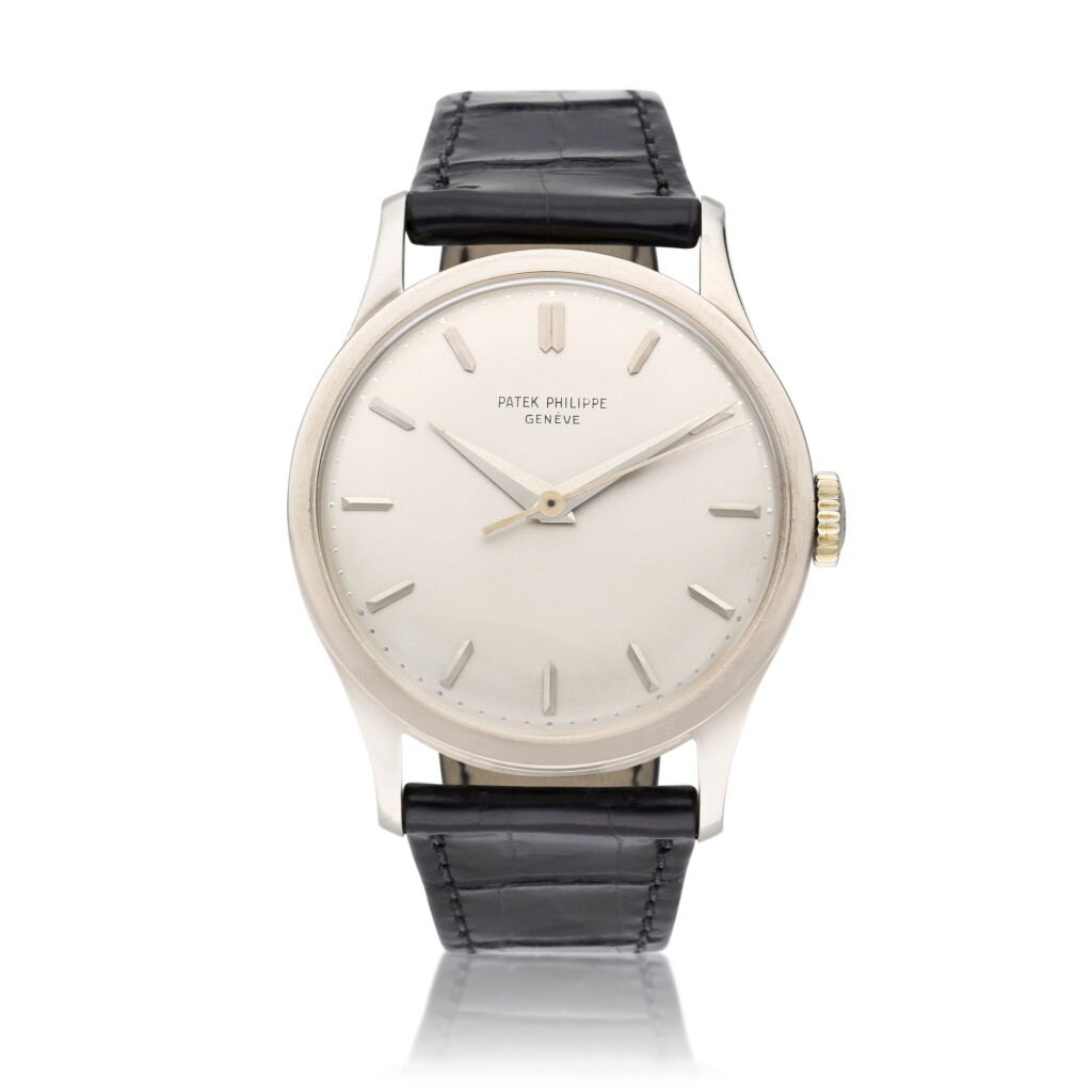View full screen - View 1 of Lot 265. Reference 570 Calatrava | A white gold wristwatch, Made in 1962.