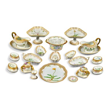 View full screen - View 1 of Lot 189. A Group of Royal Copenhagen 'Flora Danica' Wares, Modern.