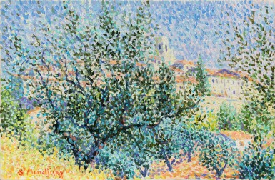 View full screen - View 1 of Lot 64. Le village de Saint Paul de Vence.