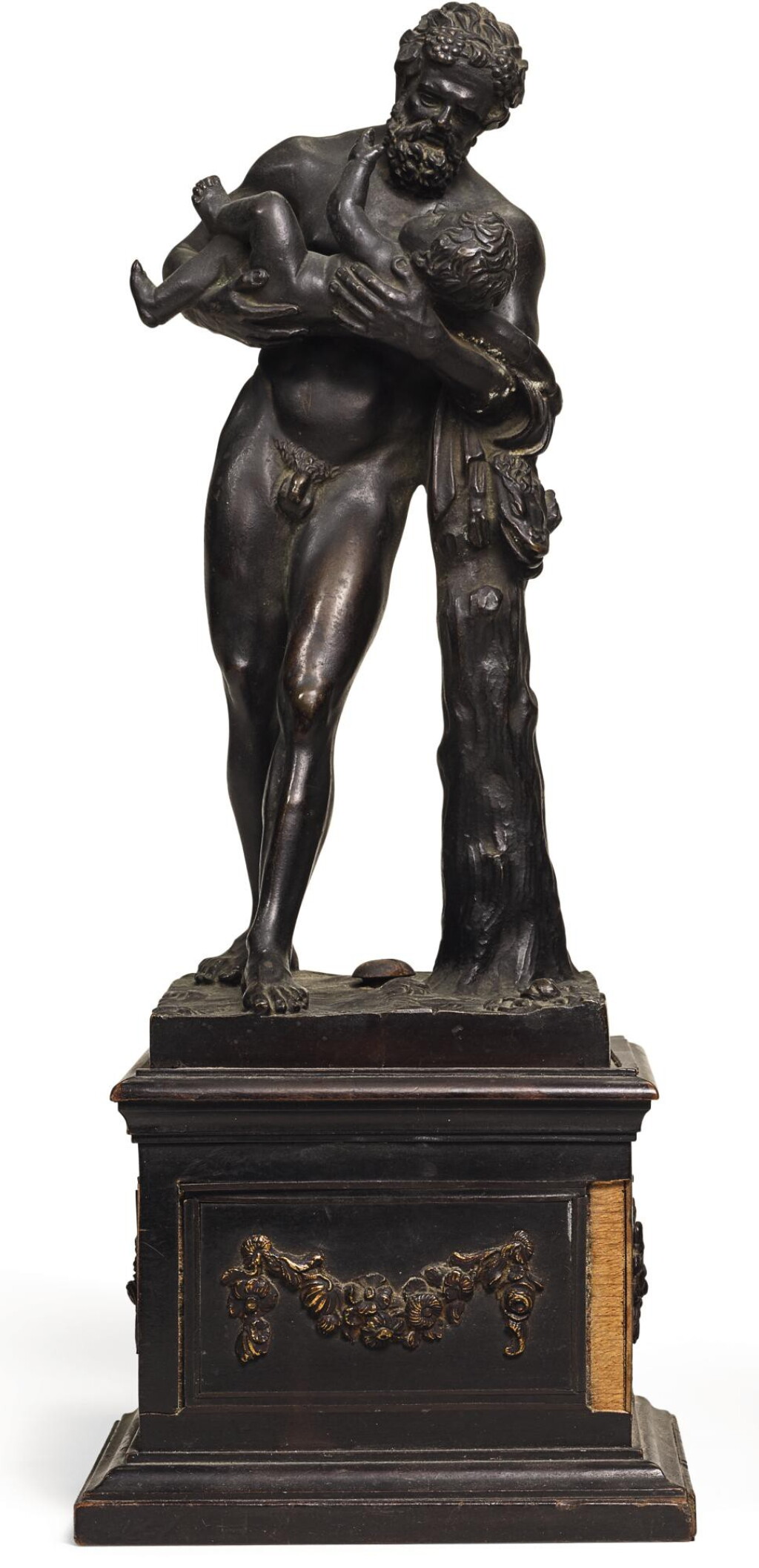 View full screen - View 1 of Lot 4. ITALIAN, 18TH CENTURY AFTER THE ANTIQUE | SILENUS WITH THE INFANT DIONYSUS.