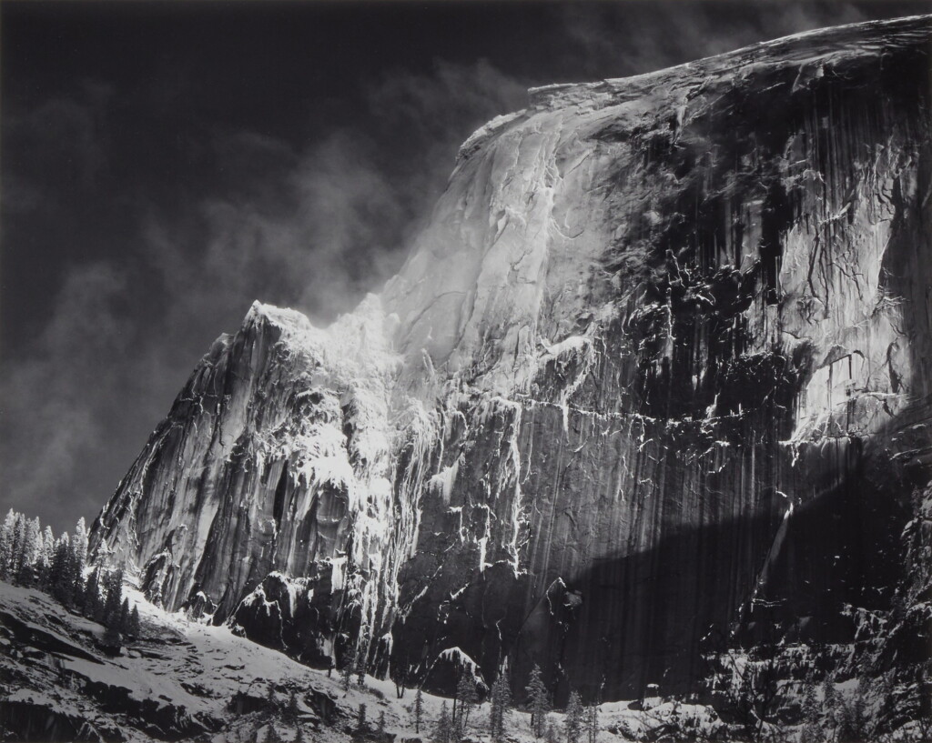 View full screen - View 1 of Lot 984. Half Dome, Blowing Snow, Yosemite National Park, Ca..