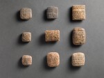 Nine Mesopotamian Clay Cuneiform Tablets, 3rd Dynasty of Ur, 2139-2004 B.C./reign of Nebuchadnezzar II, 604-562 B.C.