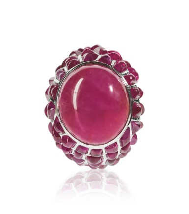 View full screen - View 1 of Lot 34. RUBY RING, MICHELE DELLA VALLE.