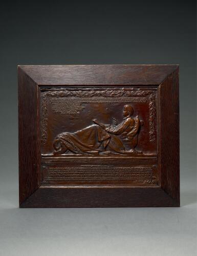 View full screen - View 1 of Lot 76. AUGUSTUS SAINT-GAUDENS | RELIEF WITH ROBERT LOUIS STEVENSON (FOR HIS MEMORIAL IN SAINT GILES CATHEDRAL).