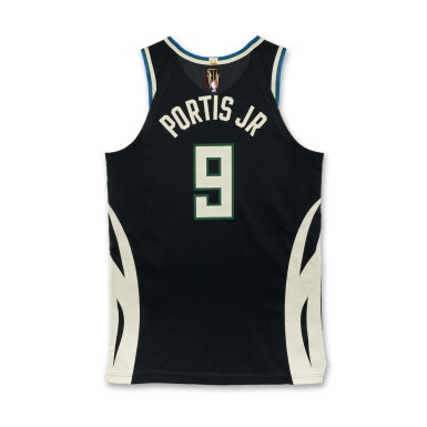 View full screen - View 1 of Lot 15. Bobby Portis Jr. 'NBA Cup Finals Championship Clinching' Milwaukee Bucks Game Worn Statement Edition Jersey | Matched to 2 Games.