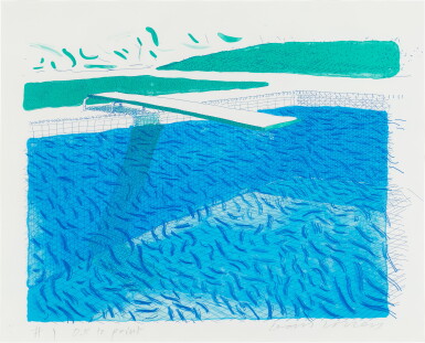 View full screen - View 1 of Lot 330. Lithographic Water Made of Lines, Crayon, and a Blue Wash (Museum of Contemporary Art Tokyo 212).