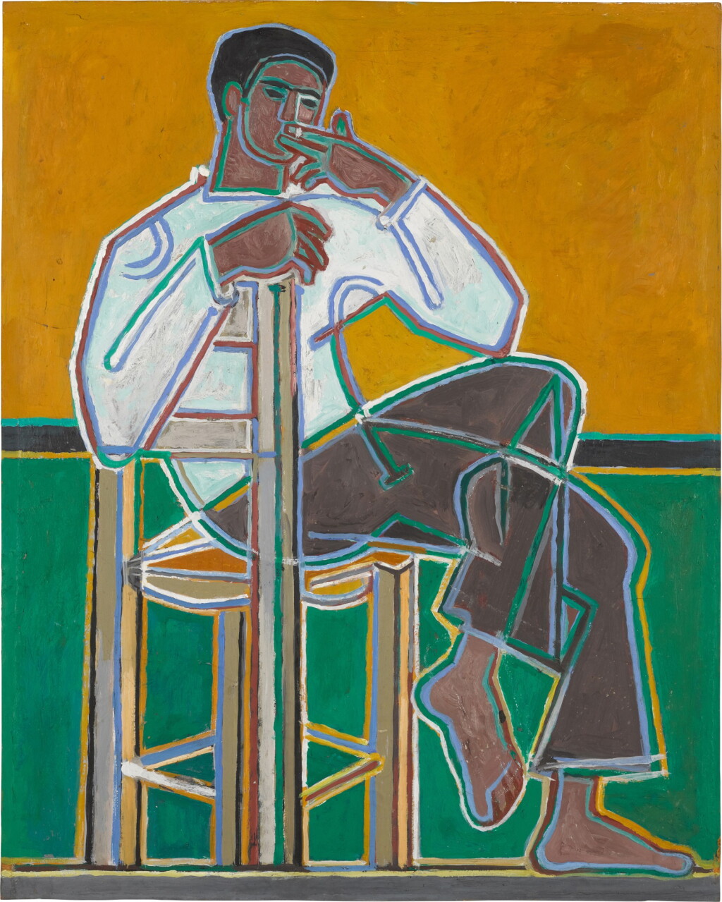 View full screen - View 1 of Lot 399. SEATED FIGURE.