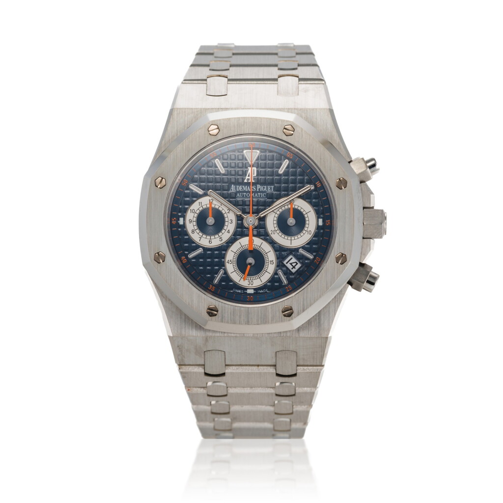 View full screen - View 1 of Lot 107. Reference 26300ST.OO.110ST.07 Royal Oak | A stainless steel automatic chronograph bracelet watch with date, Circa 2010 | 愛彼 26300ST.OO.110ST.07 型號 Royal Oak | 精鋼自動上鏈計時鍊帶腕錶備日期顯示,約2010年製.