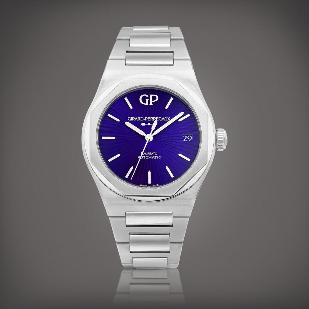 View full screen - View 1 of Lot 8634. Laureato Eternity Edition, Reference 81010-11-432-11A | A limited edition stainless steel wristwatch with date, blue enamel dial and bracelet, Circa 2022 | 芝柏 | Laureato Eternity Edition型號81010-11-432-11A | 限量版精鋼鏈帶腕錶,備日期顯示及藍色琺瑯錶盤,約2022年製.