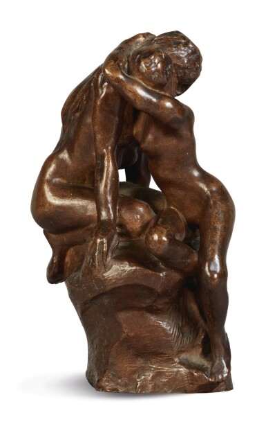 View full screen - View 1 of Lot 71. Bon Génie, taille originale ou petit modèle dit aussi "Jeune Fille confiant son secret à Isis" ou "Le secret".