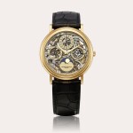 Quantième Perpétuel, Reference 43032 A yellow gold skeletonised perpetual calendar wristwatch with moon phases and leap year indication, Circa 1995 | 江詩丹頓 | QUANTIÈME PERPÉTUEL 型號43032 | 黃金鏤空萬年曆腕錶,備月相及閏年顯示,約1995年製