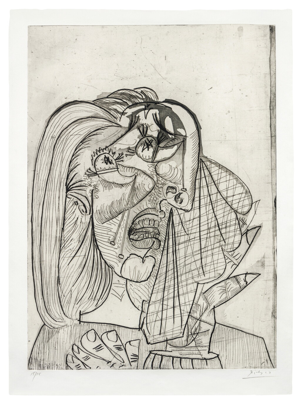 View full screen - View 1 of Lot 15. La Femme qui pleure I.