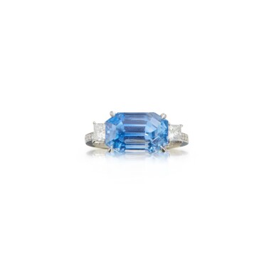 View full screen - View 1 of Lot 79. Sapphire and Diamond Ring.