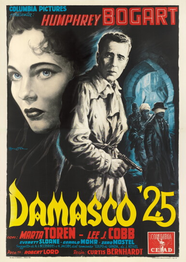 View full screen - View 1 of Lot 56. SIROCCO / DAMASCO 25 (1951) POSTER, ITALIAN.
