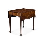 A George III Pewter inlaid Sycamore and Fruitwood Marquetry Mahogany Pembroke Table, Circa 1770
