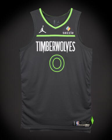View full screen - View 1 of Lot 53. Donte DiVincenzo Minnesota Timberwolves 2026 NBA Playoffs Western Conference Round 1 Game Worn Statement Edition Jersey | Game 1.