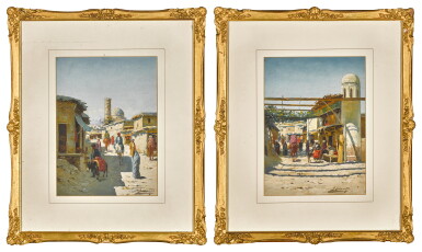 View full screen - View 1 of Lot 368. Two Central Asian Street Scenes.