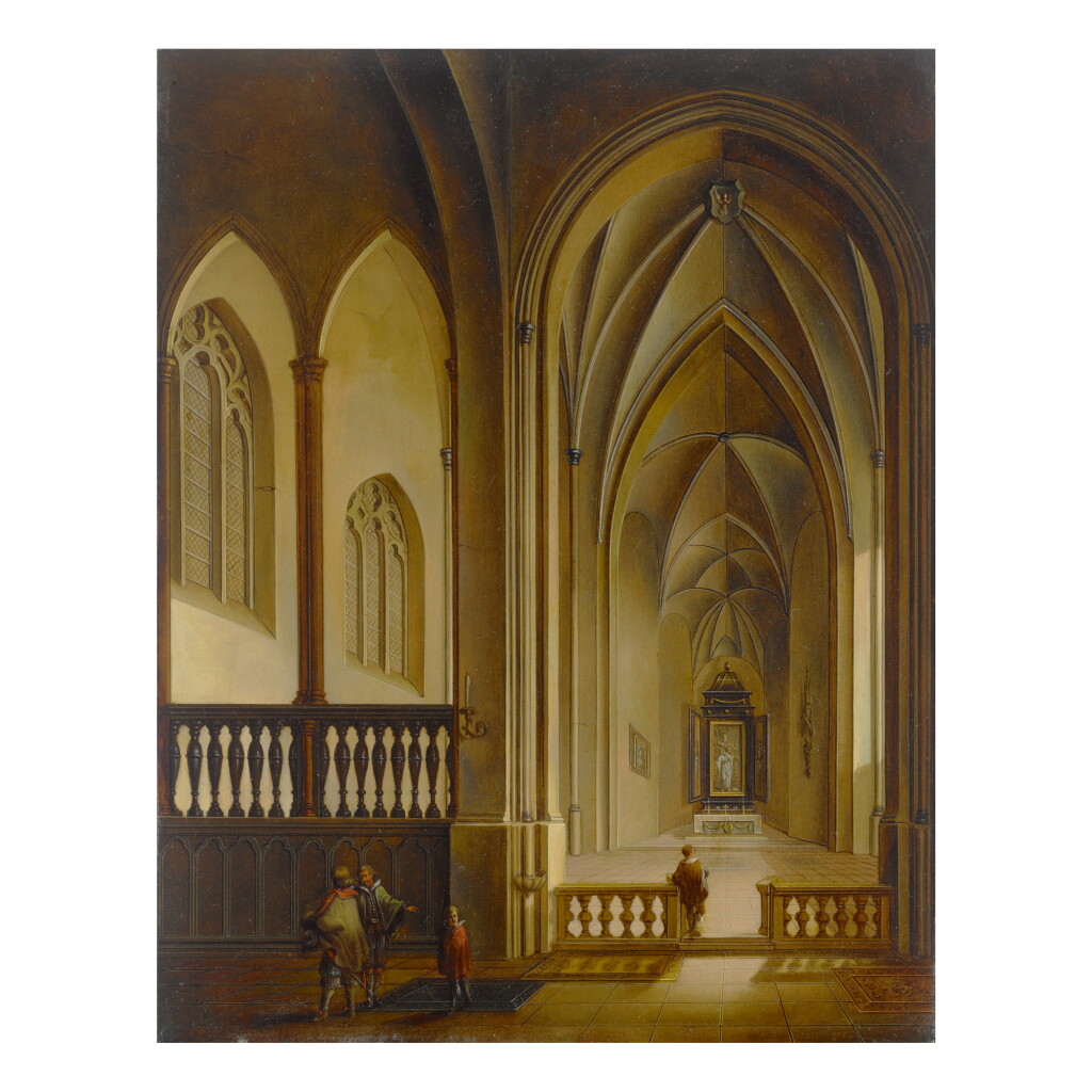 View full screen - View 1 of Lot 130. JOHANN LUDWIG ERNST MORGENSTERN | CHURCH INTERIOR.